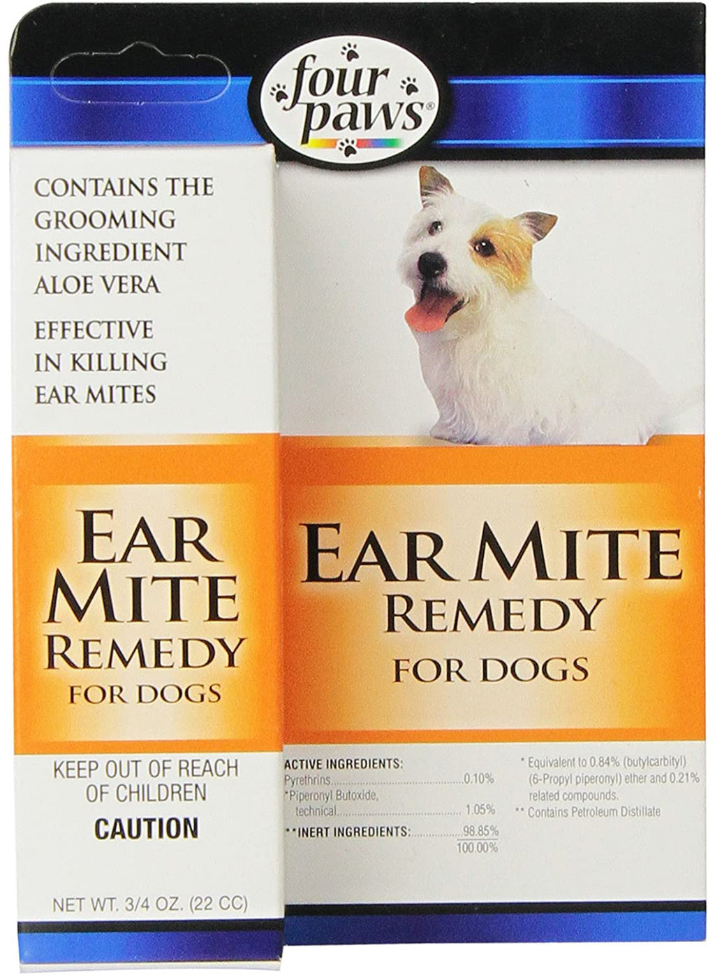 Four Paws Aloe Ear Mite Treatment for Dogs, 3.4 ounces