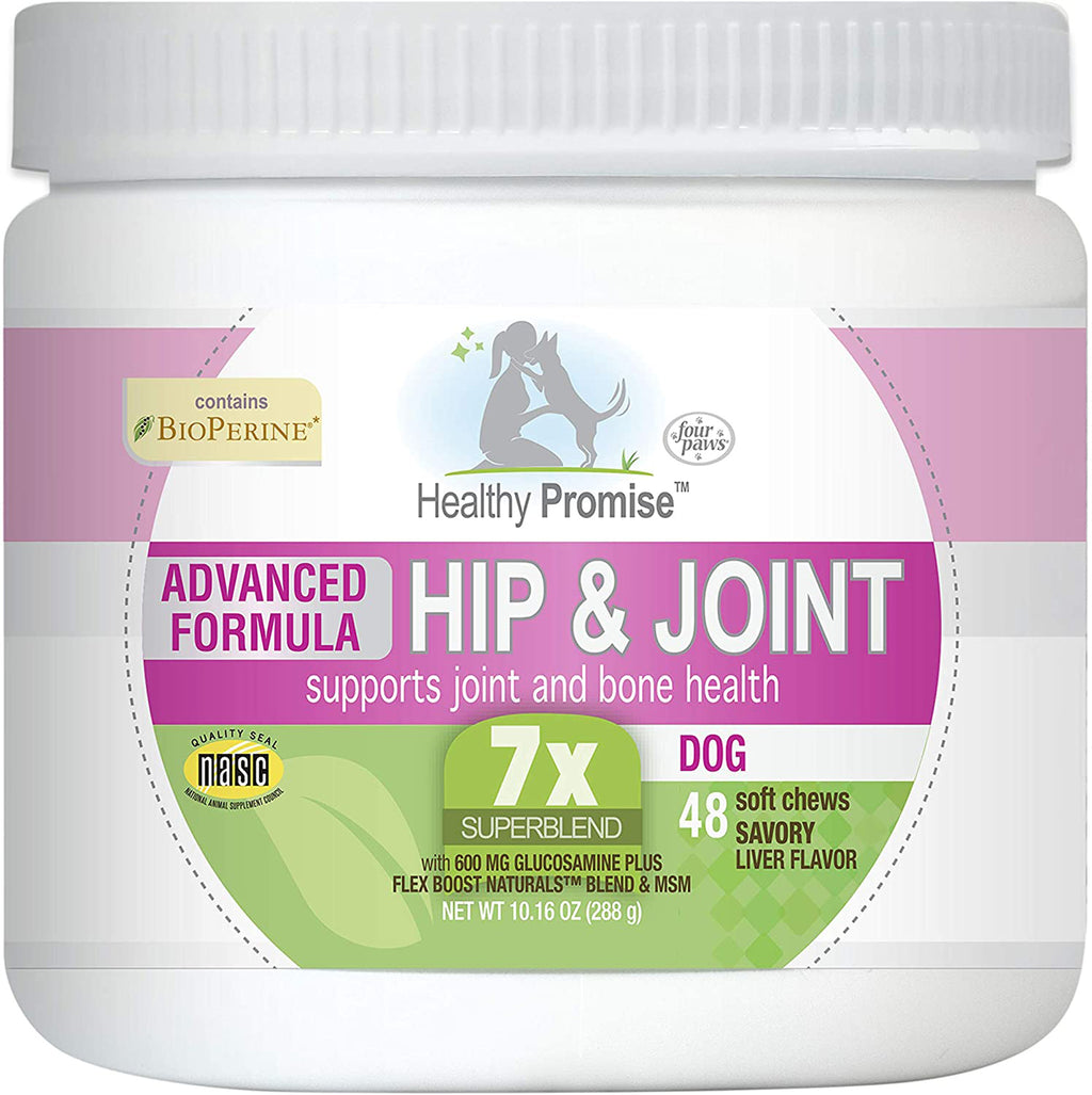 Four Paws Healthy Promise Advanced Formula Hip & Joint Supplement for Dogs Soft Chews 48 Count 10.16 oz.