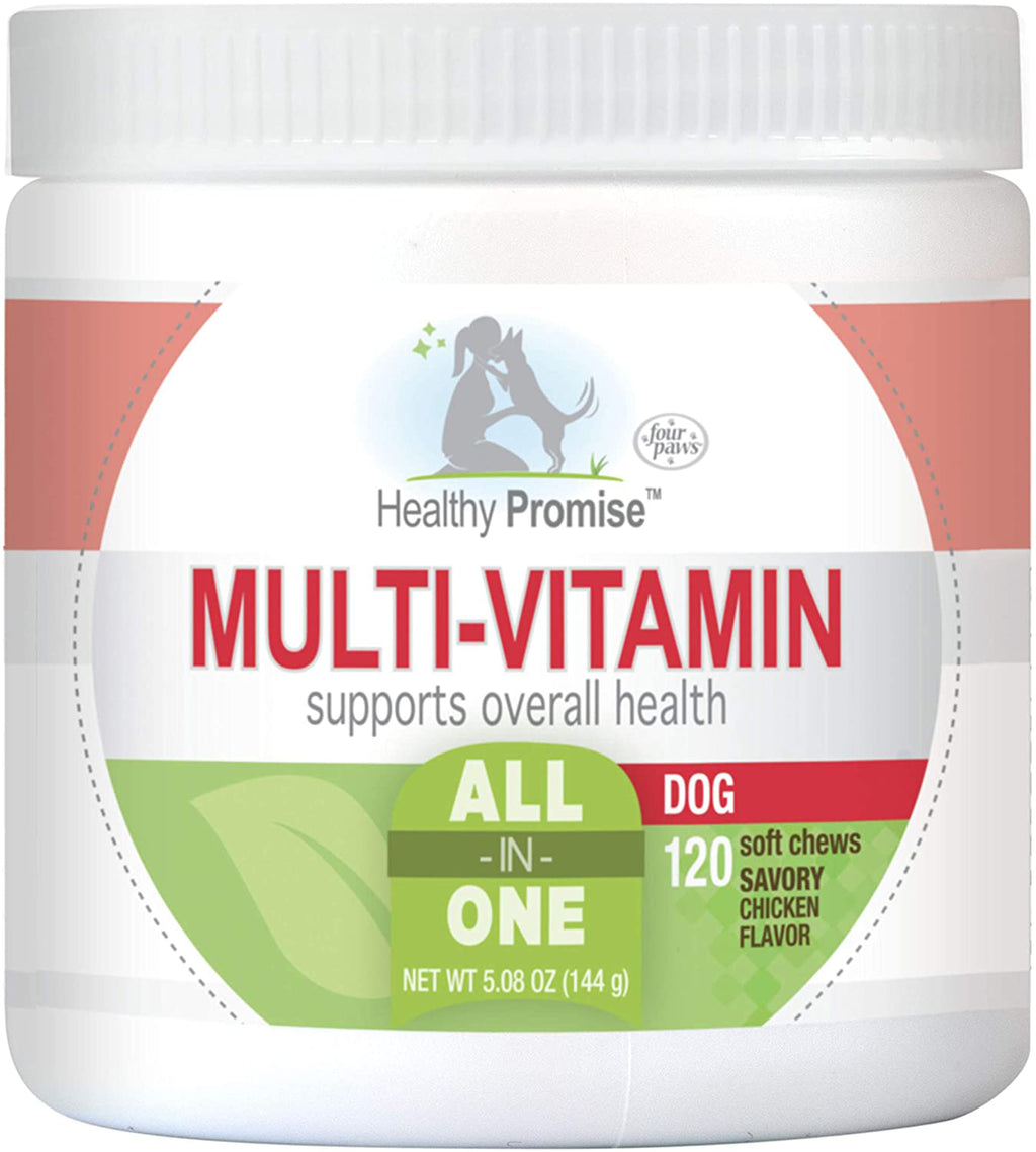 Four Paws Healthy Promise Dog Multivitamin Soft Chews 120 Count 5.08 oz.