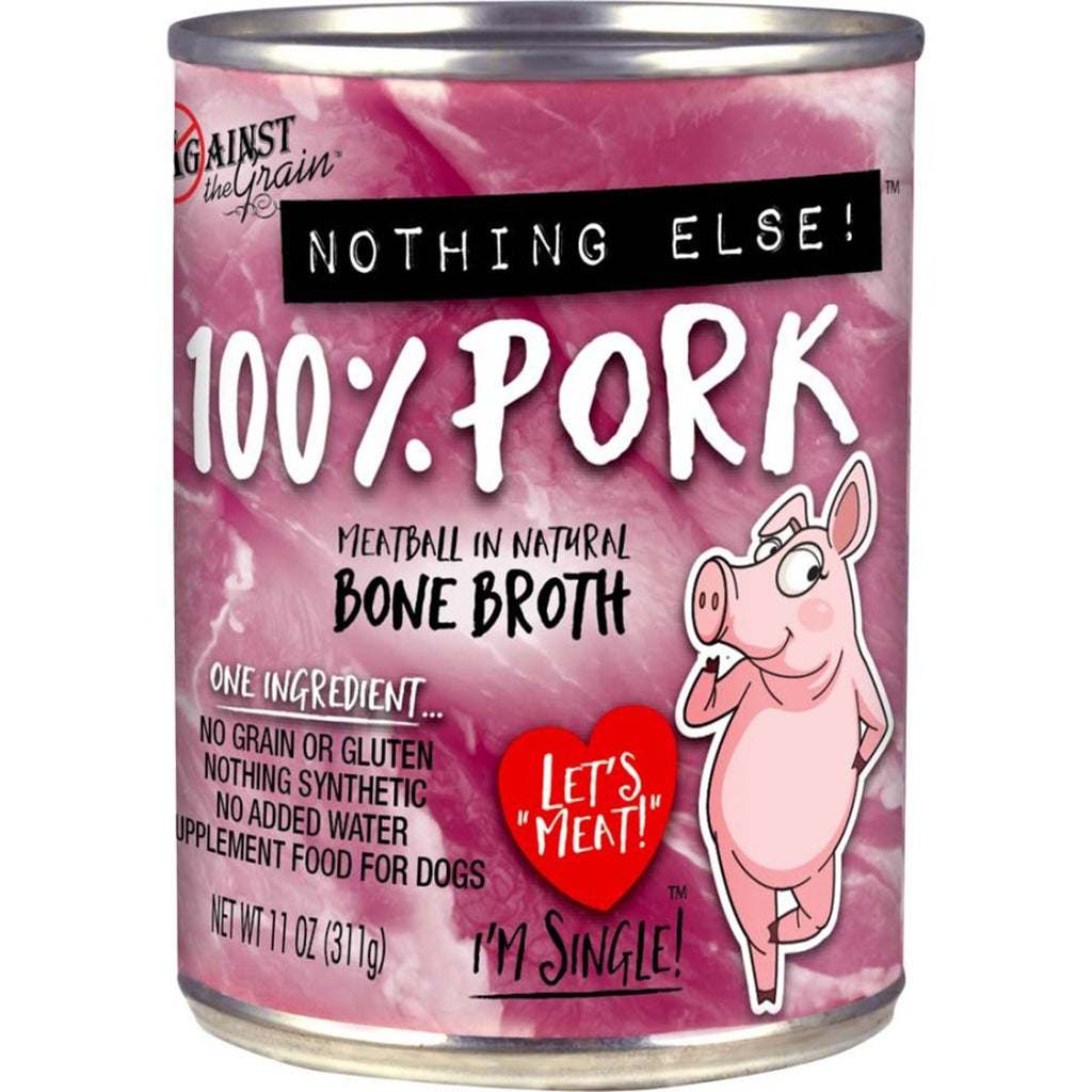 Against the Grain Nothing Else One Ingredient Pork Dog Food 11 Oz Cans (Case of 12)