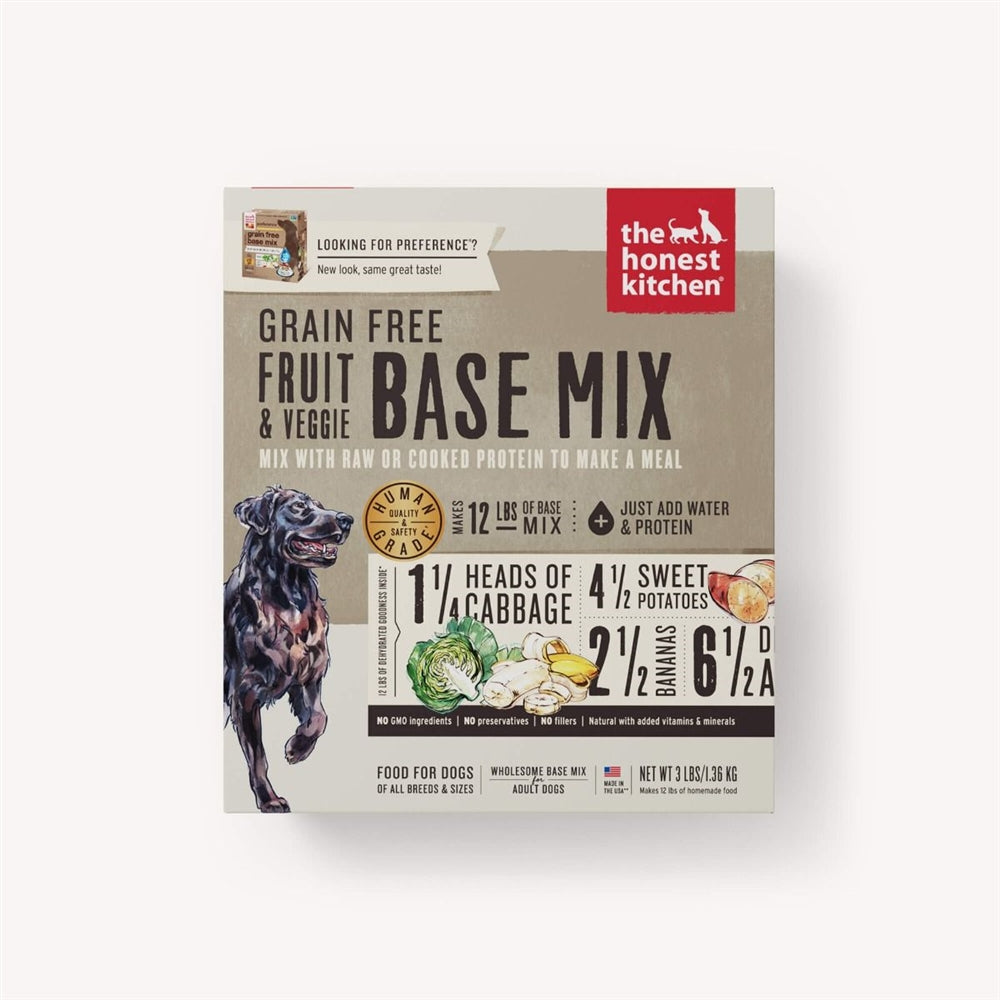 The Honest Kitchen Preference Dehydrated Grain Free Fruit and Veggie Base Mix Recipe Dry Dog Food 3 lbs