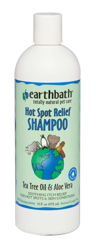 Earthbath Hot Spot Relief Shampoo, Tea Tree & Aloe Vera 16oz