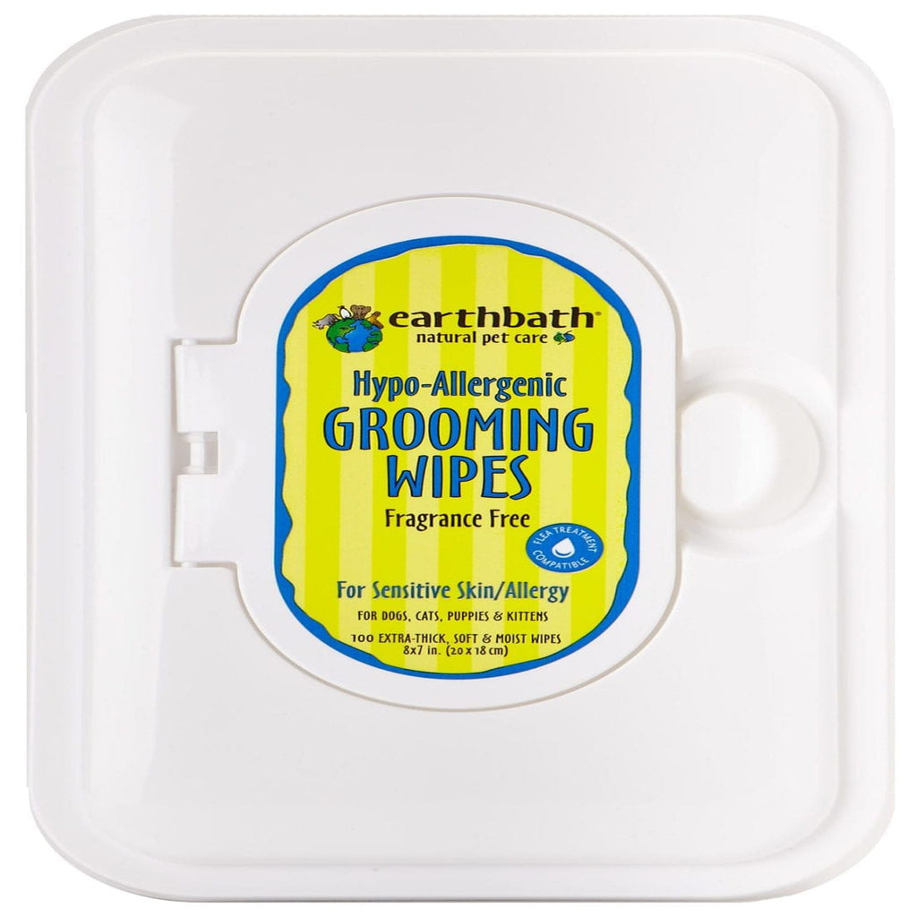 Earthbath Hypo-Allergenic Grooming Wipes, Fragrance Free 100ct