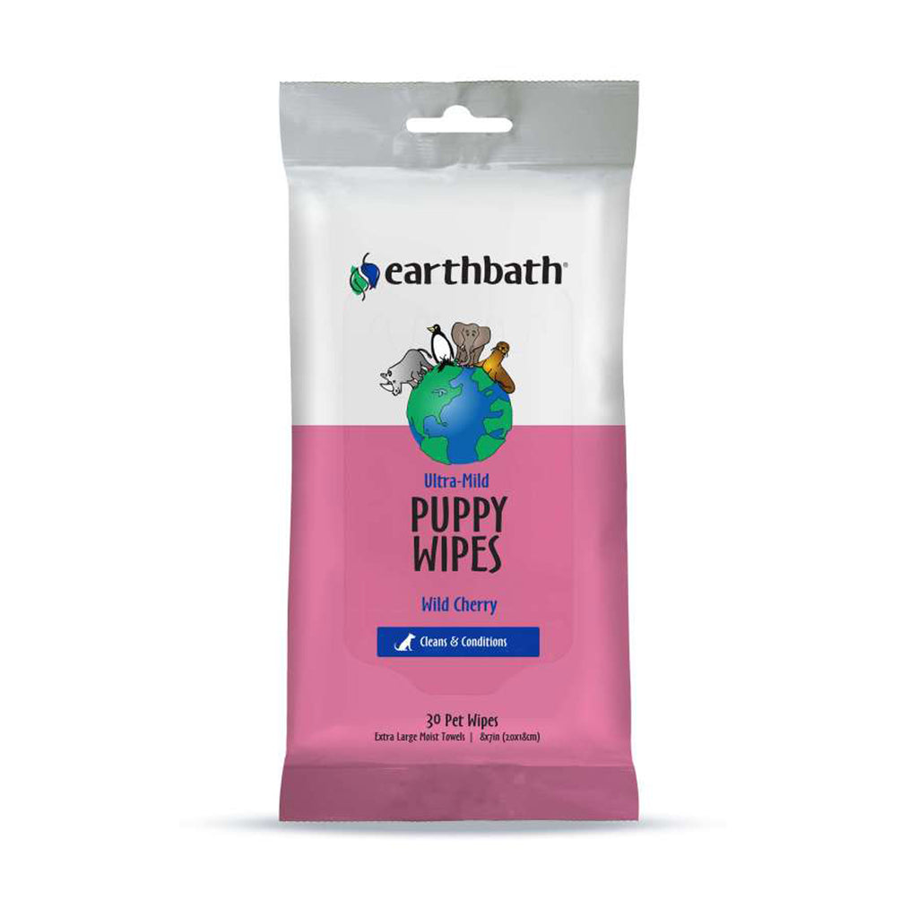 Earthbath UltraMild Puppy Wipes, Wild Cherry 30 count