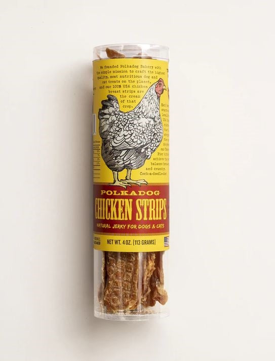 Polka Dog Chicken Strip Jerky 4oz - All Natural Dog Treats