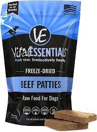 Vital Essentials Freeze-Dried Beef Patties Dog Food 30oz