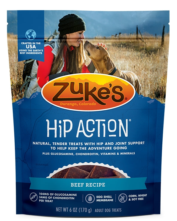 Zukes Dog Hip Action Beef Dog Treats 6oz