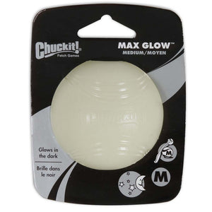 Chuckit! Max Glow Ball Dog Toy White Medium