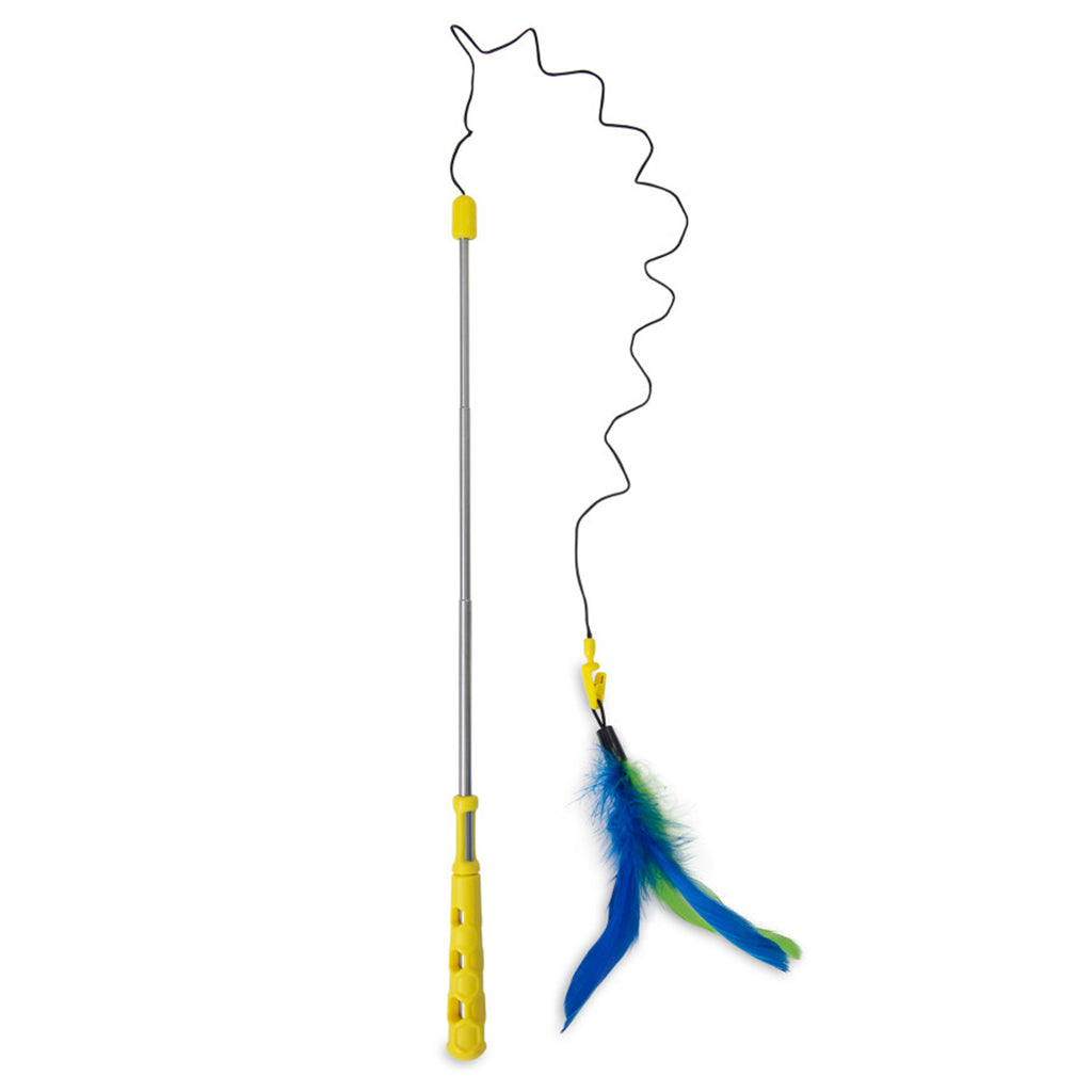 JW Pet Telescopic Fluttery Feather Wand Cat Toy