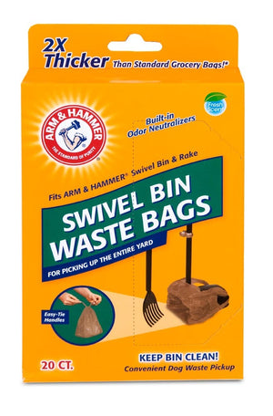 Arm & Hammer Waste Bags for Swivel Bin & Rake (20 Count)