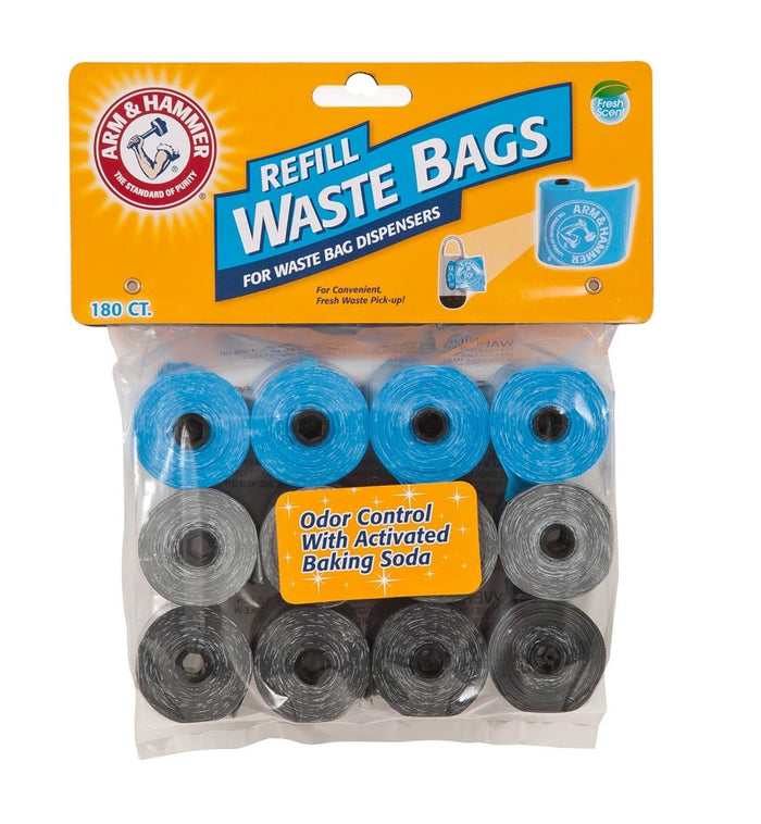 Arm & Hammer Disposable Waste Bags Refills Assorted Colors (180 Count)