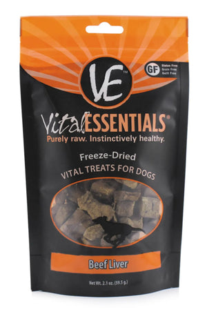 Vital Essentials Beef Liver Dog Treats 2.1oz