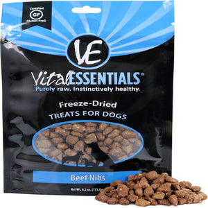 Vital Essentials Beef Nibs Freeze-Dried Raw Dog Treats 6.2oz