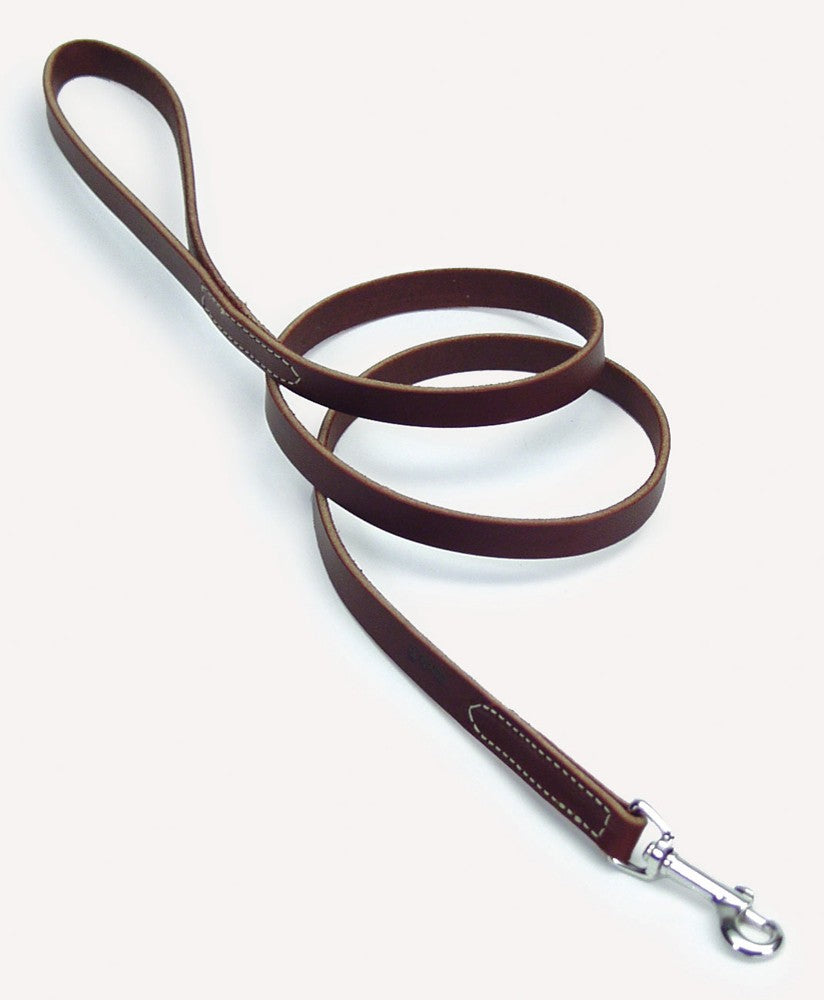 Circle T Latigo Leather Dog Leash Brown 1 in x 6 ft