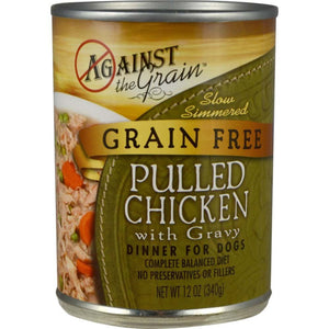 Against the Grain Hand Pulled Adult Wet Dog Food Chicken 12oz. (Case of 12)