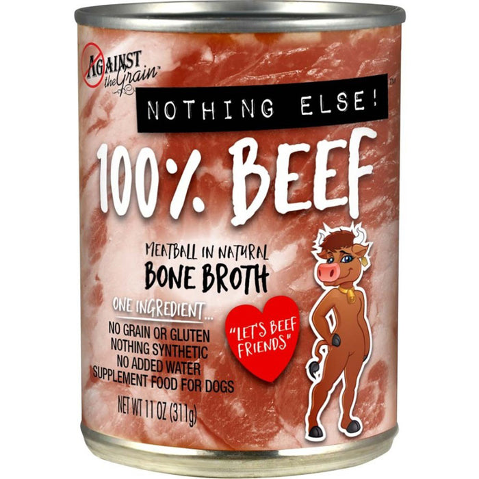 Against the Grain Nothing Else One Ingredient Beef Dog Food 11 Oz Cans (Case of 12)