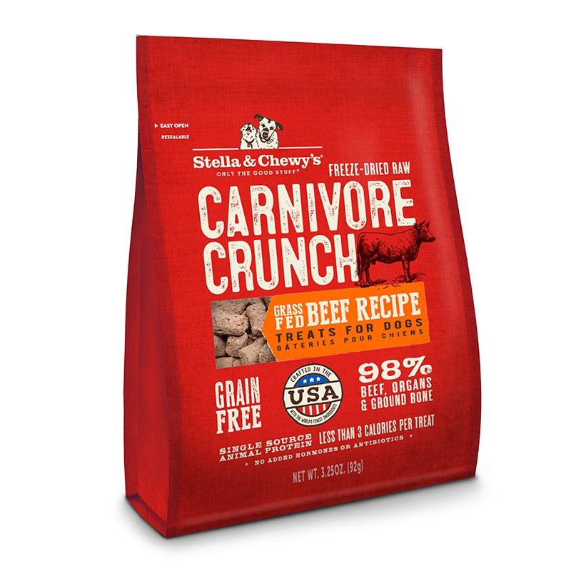 Stella and Chewys Carnivore Crunch Beef Dog Treats (3.25 Oz.)