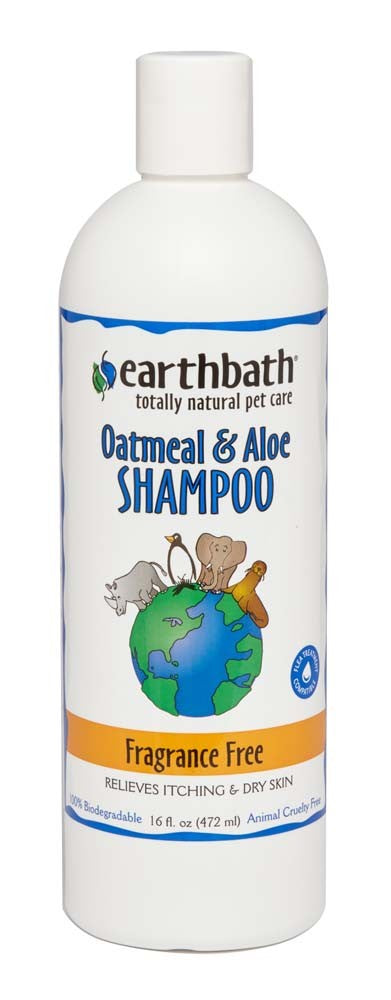 Earthbath Oatmeal & Aloe Shampoo, Fragrance Free 16oz