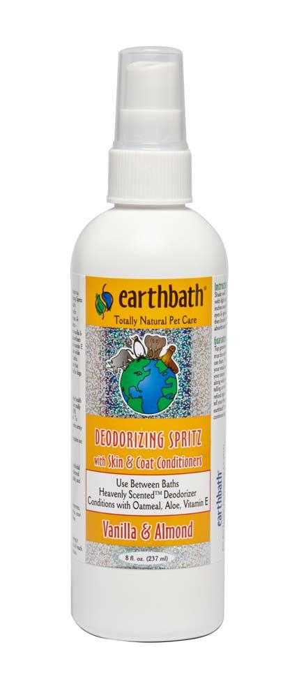 Earthbath 3-in-1 Deodorizing Spritz for Dogs, Vanilla & Almond 8oz
