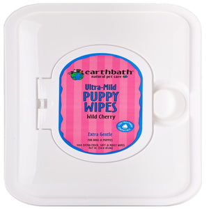 Earthbath Ultra-Mild Puppy Wipes, Wild Cherry 1ea/100 ct