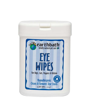 Earthbath Eye Wipes for Dogs, Cats, Puppies, & Kittens, Fragrance Free 25ct