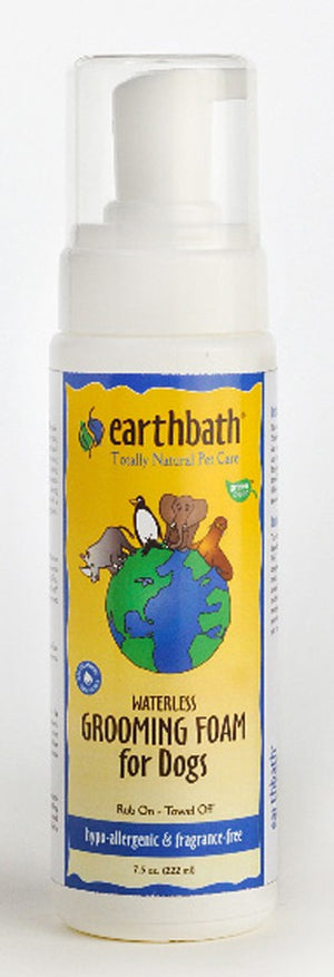 Earthbath Waterless Grooming Foam for Dogs & Puppies, Fragrance Free 8oz