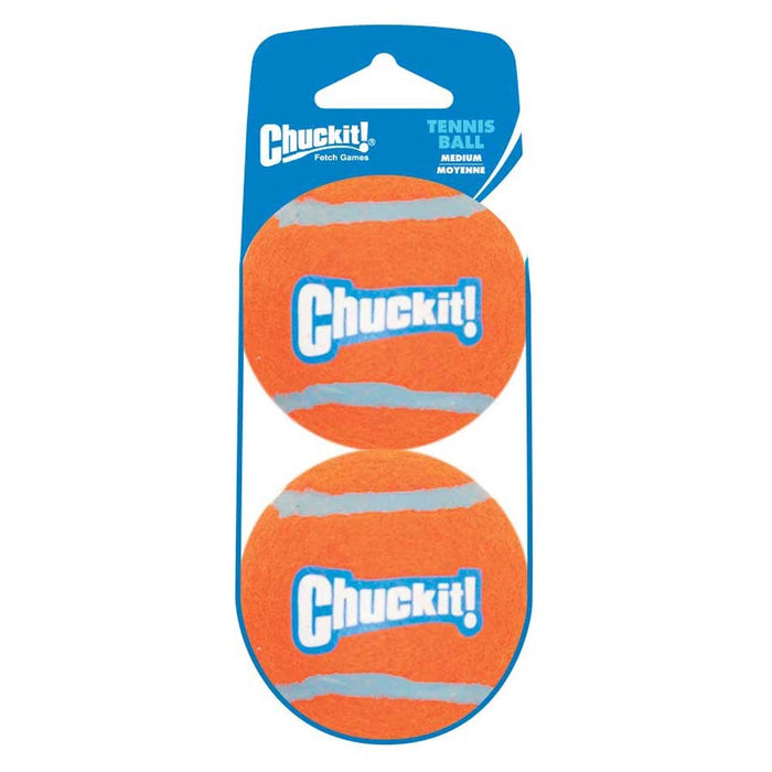 Chuckit! Tennis Ball Dog Toy Orange/Orange Medium 2 Pack
