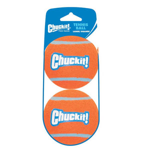 Chuckit! Tennis Ball Dog Toy Shrink Sleeve Orange/Orange Large 2 Pack