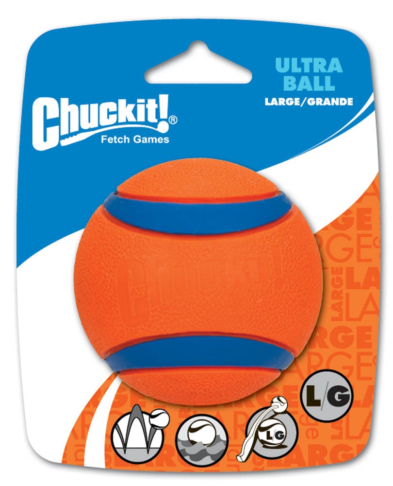Chuckit! Ultra Ball Dog Toy Blue & Orange, Large