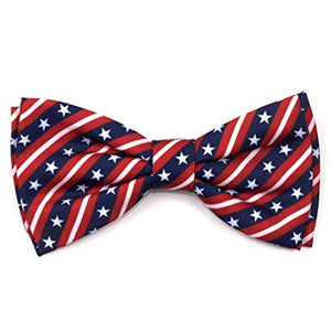 The Worthy Dog Stars and Stripes Bow Tie