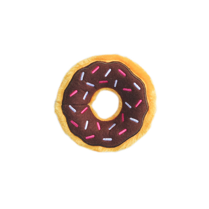 ZippyPaws Junior Chocolate Donutz Dog Toy for Small Dogs and Puppies