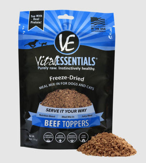 Vital Essentials Beef Freeze-Dried Meal Topper for Dogs 6oz