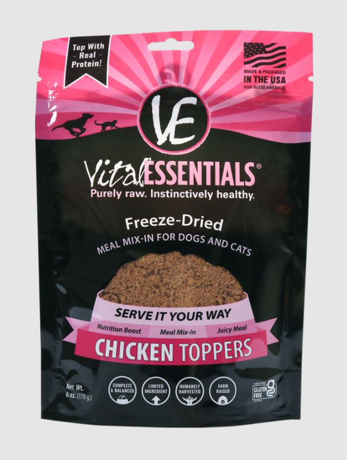 Vital Essentials Freeze-Dried Chicken Meal Topper For Dogs and Cats 6oz