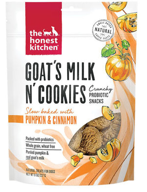 The Honest Kitchen Dog Goat's Milk N' Cookies Pumpkin & Cinnamon Dog Treats 8oz.