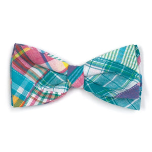 The Worthy Dog Turq Multi Patch Bow Tie
