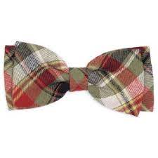 The Worthy Dog Olive Multi Plaid Dog & Cat Bow Tie