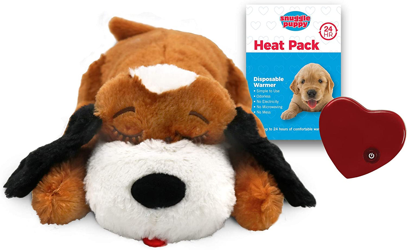 SmartPetLove Original Snuggle Puppy Heartbeat Stuffed Toy for Dogs. Pet  Anxiety Relief and Calming Aid, Comfort Toy for Behavioral Training in  Brown