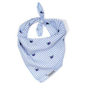 NEW! The Worthy Dog Gingham Whales Bandana